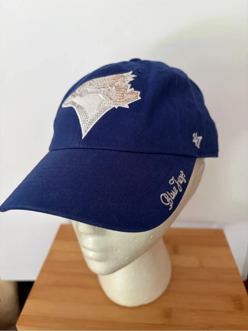 Toronto Blue Jays MLB Women’s Sequin Logo Baseball Cap Hat ‘47 Brand Gen. Merch.